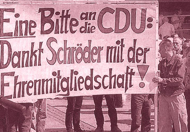 Eine Bitte an die CDU: Dankt Schr�der mit der Ehrenmitgliedschaft!